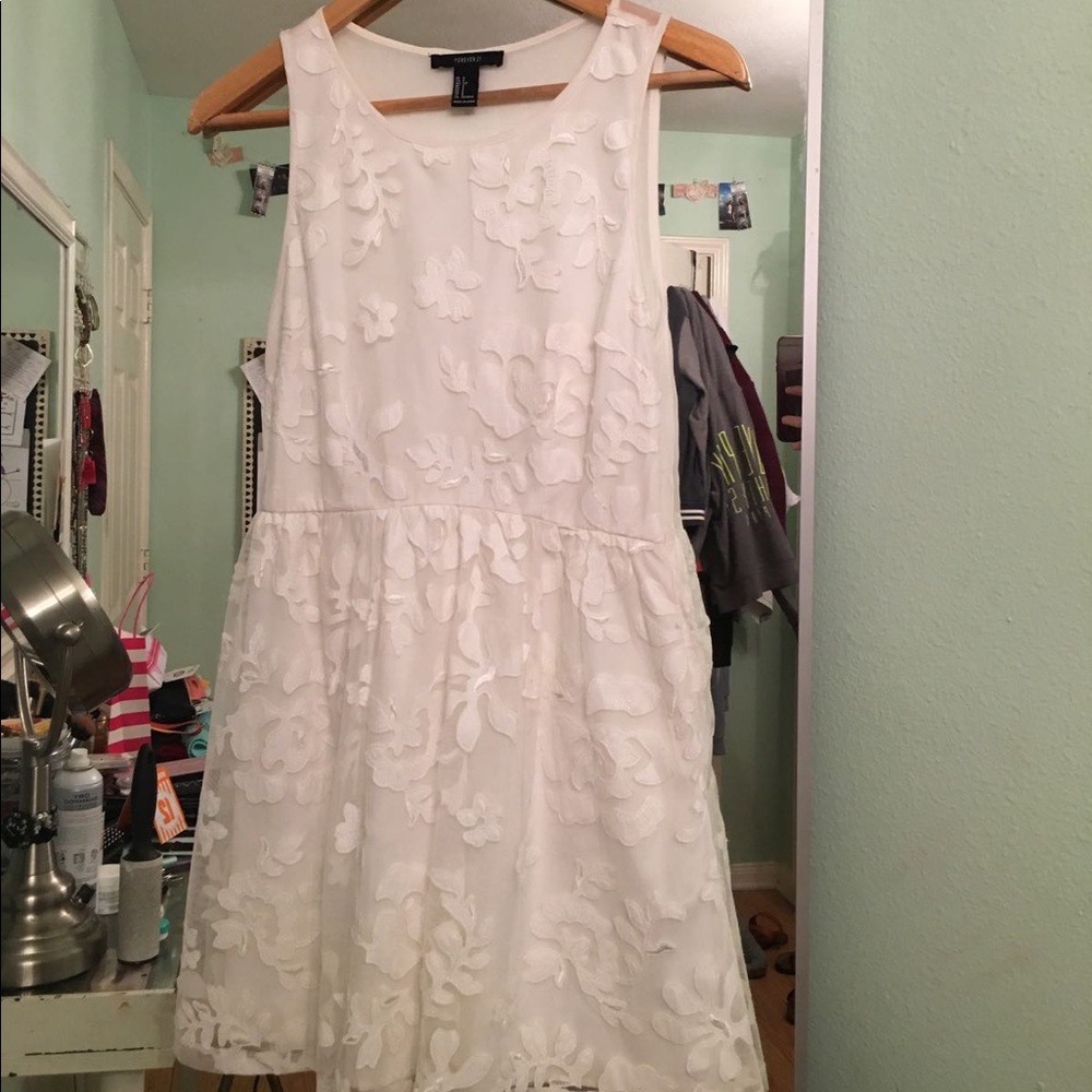 White flowy dress